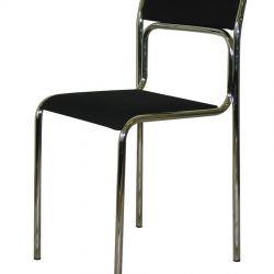 Szék, Sorolható.02. Króm lábak, textil kárpitozott, fekete. Szék, kölcsönzés, bérlés! KölcsönBútor!